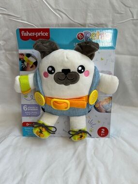 Brand New Fisher Price Preschool Toy Pets Learn To Dress Me Pup Plush Dog 2+ Yrs